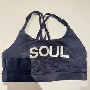 Lululemon x SoulCyle Black Camo Energy Bra